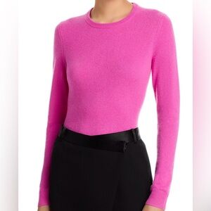 C by Bloomingdale’s 100% 2-Ply Cashmere Sweater – Pink – Size S